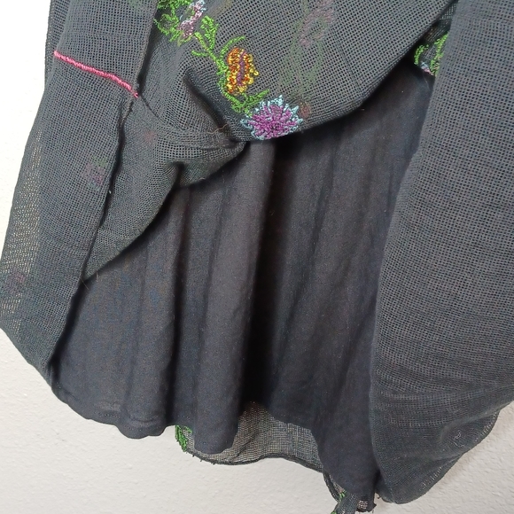 Free People Black Floral Mini Dress - Picture 14 of 16